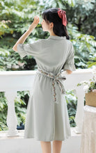 画像をギャラリービューアに読み込む, 秘密の花言葉を教えてくれたあの子のパフスリーブリボンワンピース_N3533