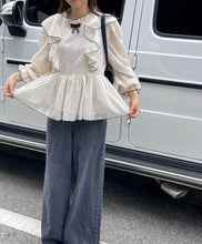 画像をギャラリービューアに読み込む, みんなが憧れるあの子が着ていた刺繍フリルブラウス_N3437