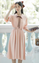 画像をギャラリービューアに読み込む, 秘密の花言葉を教えてくれたあの子のパフスリーブリボンワンピース_N3533