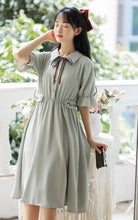 画像をギャラリービューアに読み込む, 秘密の花言葉を教えてくれたあの子のパフスリーブリボンワンピース_N3533