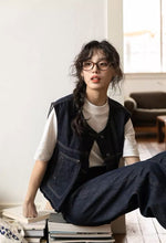 画像をギャラリービューアに読み込む, 【2点セット】何でも教えてくれるあの子のデニムベストセットアップ_N2280