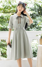 画像をギャラリービューアに読み込む, 秘密の花言葉を教えてくれたあの子のパフスリーブリボンワンピース_N3533