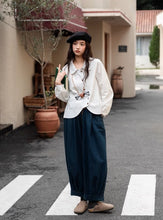 画像をギャラリービューアに読み込む, 読書家な彼女のハイウエストタックワイドバルーンデニム_N1723