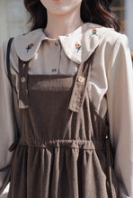 画像をギャラリービューアに読み込む, 【2点セット】帰り道で小さなお花を見つけたコーデュロイブラウスセットジャンパースカート_N2749