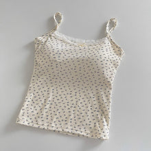 画像をギャラリービューアに読み込む, ラベンダーの香りが好きな女の子の花柄ショート丈キャミソール_N2203