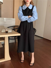 画像をギャラリービューアに読み込む, お花屋さんを夢見る女の子のバイカラーAラインワンピース_N1487