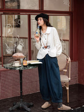 画像をギャラリービューアに読み込む, 読書家な彼女のハイウエストタックワイドバルーンデニム_N1723