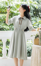 画像をギャラリービューアに読み込む, 秘密の花言葉を教えてくれたあの子のパフスリーブリボンワンピース_N3533