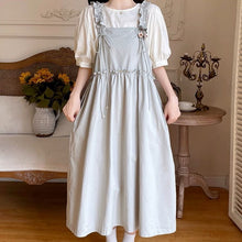 画像をギャラリービューアに読み込む, 【2点セット】アンティークの小物を探しに行く日のブラウスセットギャザージャンパースカート_N2513