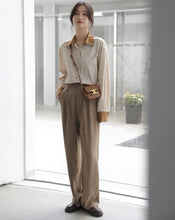 画像をギャラリービューアに読み込む, 昔懐かしい喫茶店を訪れた日のバイカラーストライプシャツ_N3387