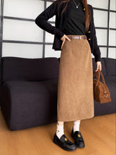 画像をギャラリービューアに読み込む, 休日に図書館に行く日のコーデュロイナロースカート_N1917