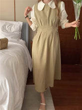 画像をギャラリービューアに読み込む, お花屋さんを夢見る女の子のバイカラーAラインワンピース_N1487