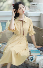 画像をギャラリービューアに読み込む, 秘密の花言葉を教えてくれたあの子のパフスリーブリボンワンピース_N3533