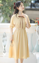 画像をギャラリービューアに読み込む, 秘密の花言葉を教えてくれたあの子のパフスリーブリボンワンピース_N3533