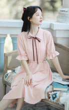 画像をギャラリービューアに読み込む, 秘密の花言葉を教えてくれたあの子のパフスリーブリボンワンピース_N3533