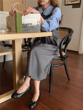 画像をギャラリービューアに読み込む, お花屋さんを夢見る女の子のバイカラーAラインワンピース_N1487