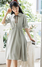 画像をギャラリービューアに読み込む, 秘密の花言葉を教えてくれたあの子のパフスリーブリボンワンピース_N3533