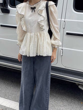 画像をギャラリービューアに読み込む, みんなが憧れるあの子が着ていた刺繍フリルブラウス_N3437