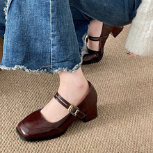 画像をギャラリービューアに読み込む, かかとを鳴らして歩くあの子のダブルストラップヒールパンプス_N3416