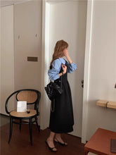 画像をギャラリービューアに読み込む, お花屋さんを夢見る女の子のバイカラーAラインワンピース_N1487