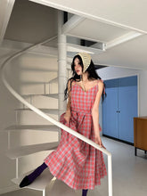 画像をギャラリービューアに読み込む, 恋する女の子のフリルチェックキャミワンピース_N3506