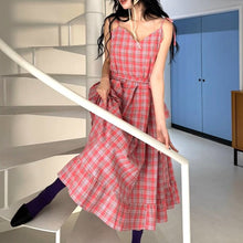画像をギャラリービューアに読み込む, 恋する女の子のフリルチェックキャミワンピース_N3506