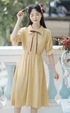 画像をギャラリービューアに読み込む, 秘密の花言葉を教えてくれたあの子のパフスリーブリボンワンピース_N3533