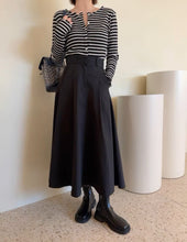 画像をギャラリービューアに読み込む, パリに住んでるあの子のハイウエストAラインスカート_N3411