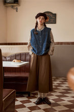 画像をギャラリービューアに読み込む, 【2点セット】クラシカルな街を歩くデニムベストセットシャツ_N1642
