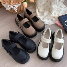 画像をギャラリービューアに読み込む, マシュマロを焼くあの子のポイントリボン厚底メリージェーンシューズ_N2957