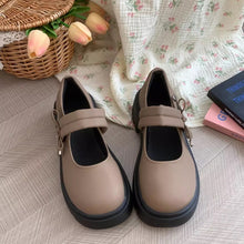 画像をギャラリービューアに読み込む, マシュマロを焼くあの子のポイントリボン厚底メリージェーンシューズ_N2957