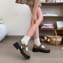 画像をギャラリービューアに読み込む, マシュマロを焼くあの子のポイントリボン厚底メリージェーンシューズ_N2957