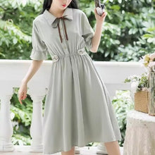 画像をギャラリービューアに読み込む, 秘密の花言葉を教えてくれたあの子のパフスリーブリボンワンピース_N3533