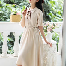 画像をギャラリービューアに読み込む, 秘密の花言葉を教えてくれたあの子のパフスリーブリボンワンピース_N3533