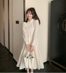 甘いドーナツが大好きな女の子のティアードワンピース_N1424