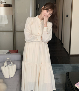 甘いドーナツが大好きな女の子のティアードワンピース_N1424