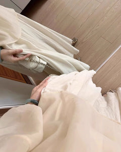 ラベンダーミルクティーを淹れた静かな休日の柔らかセットアップ_K0137