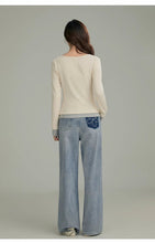 画像をギャラリービューアに読み込む, 彼にだけ気付いてほしい秘密の後ろ花フラワーデニムパンツ_K0259