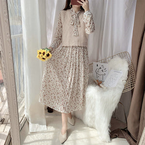 【50％オフ】春のお散歩リボンワンピース_N0323