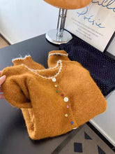 画像をギャラリービューアに読み込む, 秋色のボタンに恋をした街角の女の子が纏う、ふわ甘ぬくもりカーディガン _K0244