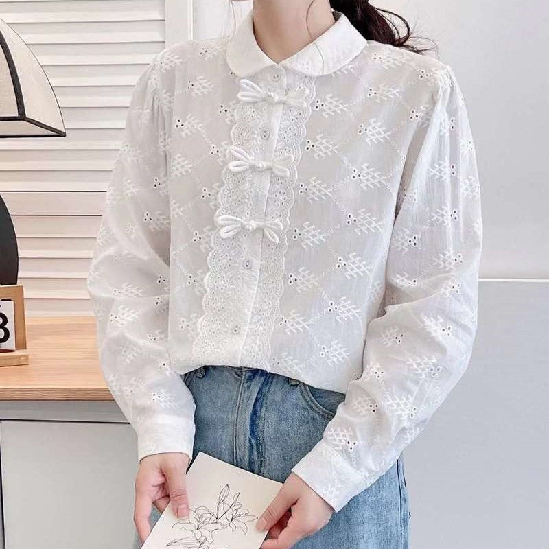 シュガーたっぷりのドーナツを買ったレース刺繍ブラウス_N2911 – coko  