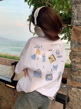 画像をギャラリービューアに読み込む, 海辺のベンチでスケッチしていた女の子のプリントT_K0026