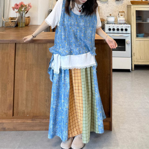 カントリーキッチンでお花を生けたゆるやかな午後のコーデセット_K0021