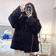 画像をギャラリービューアに読み込む, ソウルのカフェ巡りで彼と寄り添う、韓国ガーリーダウンアウター _K0251