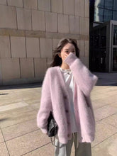 画像をギャラリービューアに読み込む, 落ち込んだ日も優しく包む、ふわとろシャギーカーディガン_K0255