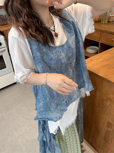 カントリーキッチンでお花を生けたゆるやかな午後のコーデセット_K0021