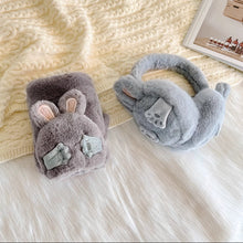 画像をギャラリービューアに読み込む, 【２点セット】手を繋ぐたびきゅんとする、ふわもこウサギのイヤーマフ＆手袋セット _K0248