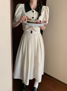 【2点セット】人気のホテルビュッフェを食べに行く日のワンピース_N1216
