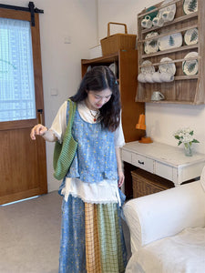 カントリーキッチンでお花を生けたゆるやかな午後のコーデセット_K0021