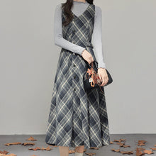画像をギャラリービューアに読み込む, 星が見える夜にベレー帽をかぶって恋の続きを想像するロマンティックムードなチェックワンピ_K0231